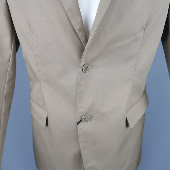 CALVIN KLEIN COLLECTION 38 Taupe Cotton Blend Notch Lapel Sport Coat Jacket - Picture 3 of 6
